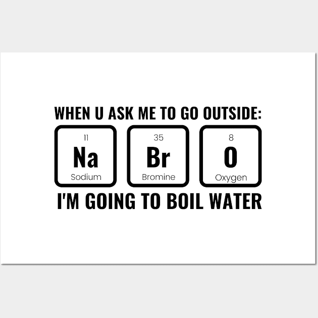 Na Br O chemistry funny Wall Art by ZiaAmelie